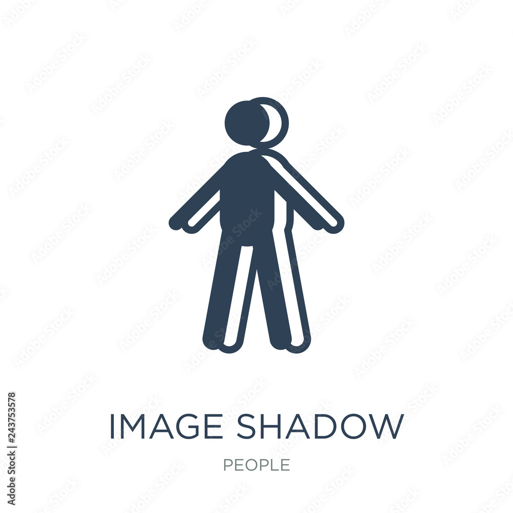 image shadow icon vector on white background, image shadow trend image shadow icon vector on white background, image shadow trend