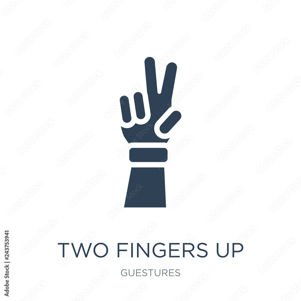 two fingers up icon vector on white background, two fingers up t two fingers up icon vector on white background, two fingers up t