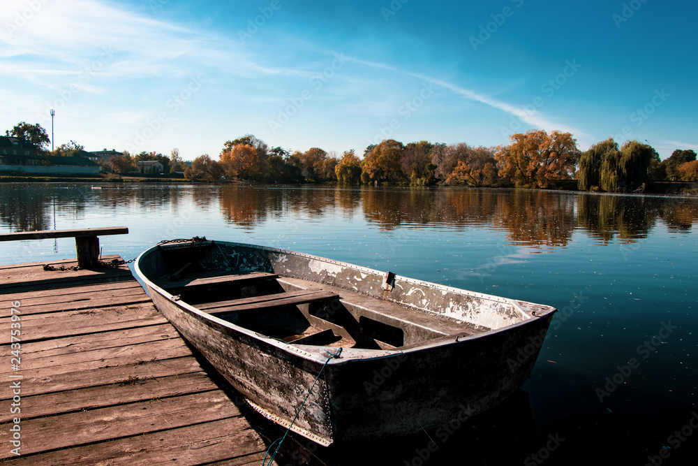 Boat on a lake Boat on a lake