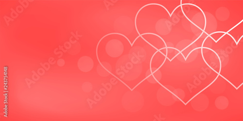 nice love hearts red background