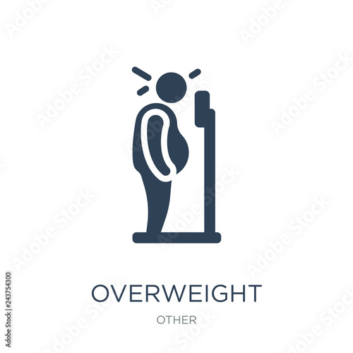 overweight icon vector on white background, overweight trendy fi