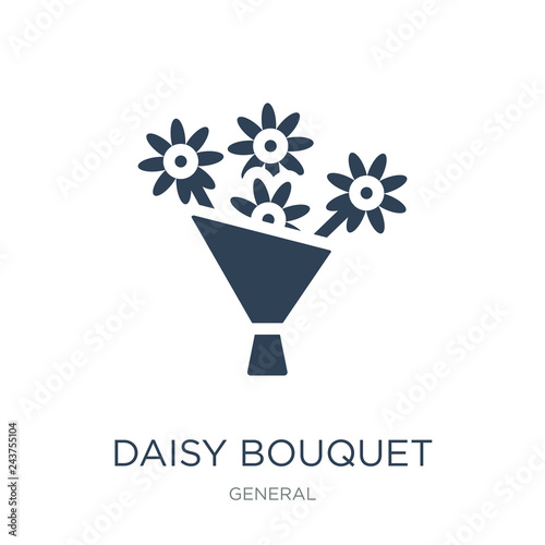 daisy bouquet icon vector on white background, daisy bouquet tre