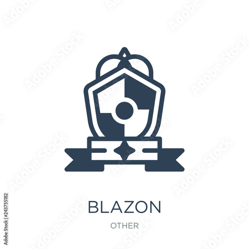 blazon icon vector on white background, blazon trendy filled ico