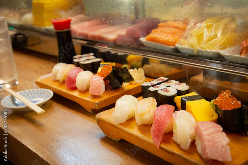 Photography sushi on plate