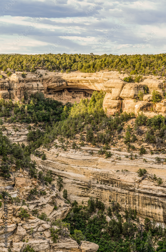 Cliff Palace seen from Sun Point View in Mesa Verde National Park, Colorado