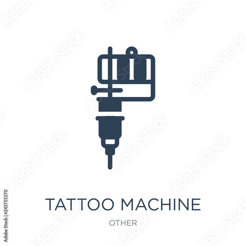 tattoo machine icon vector on white background, tattoo machine t