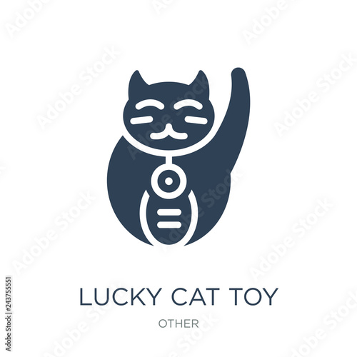 lucky cat toy icon vector on white background, lucky cat toy tre