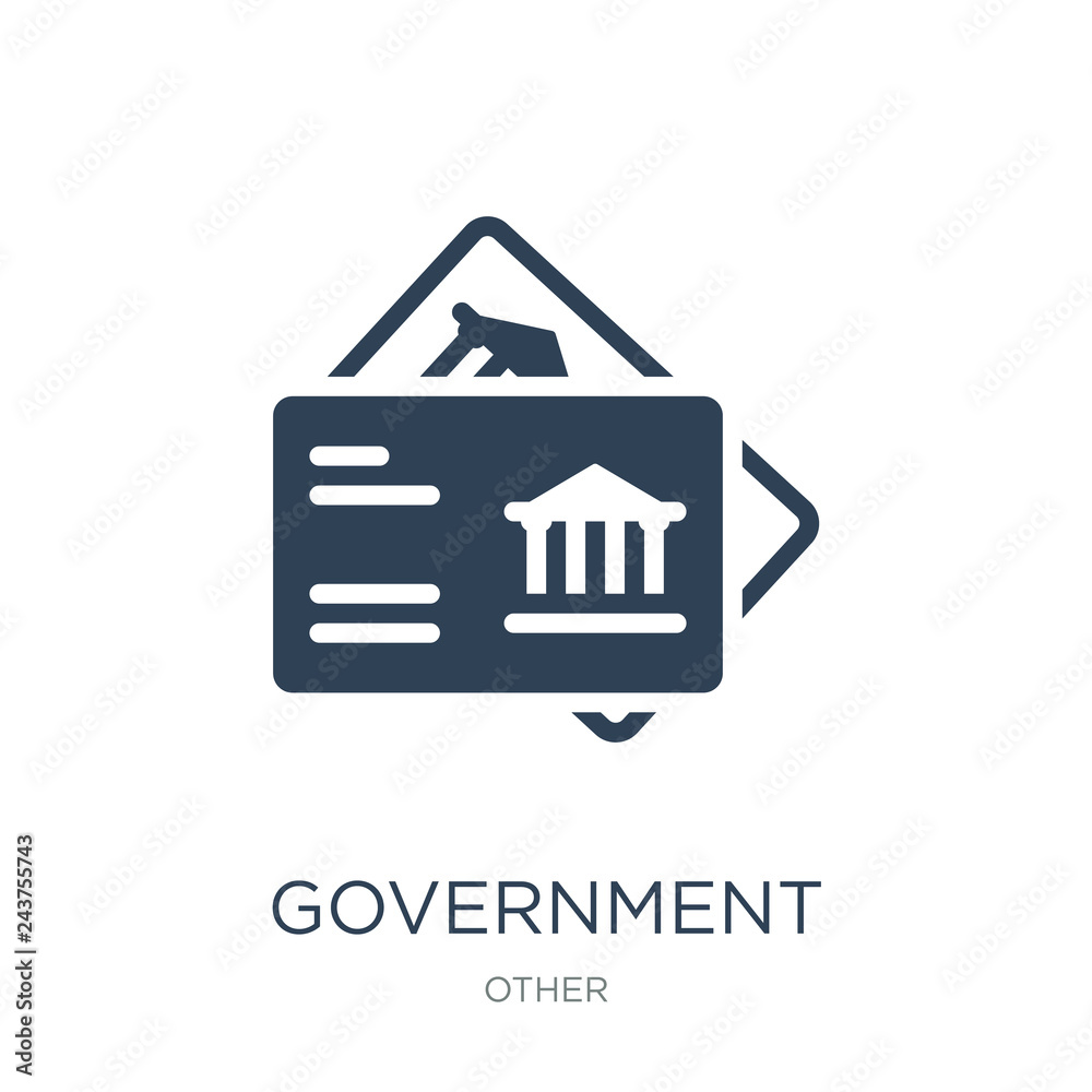 government business card icon vector on white background, govern