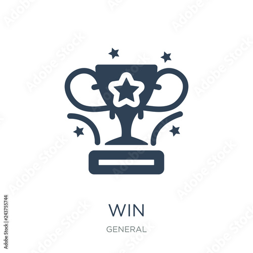 win icon vector on white background, win trendy filled icons fro