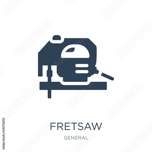 fretsaw icon vector on white background, fretsaw trendy filled i