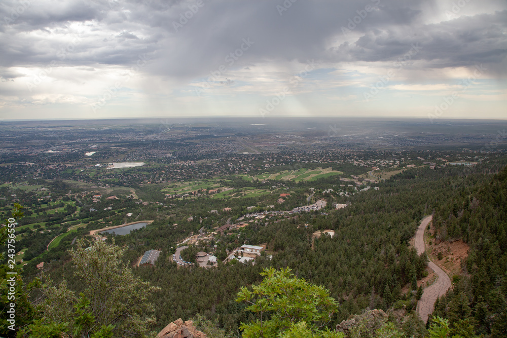 Obraz premium Storm over Colorado Springs, Colorado
