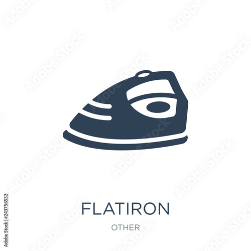 flatiron icon vector on white background, flatiron trendy filled