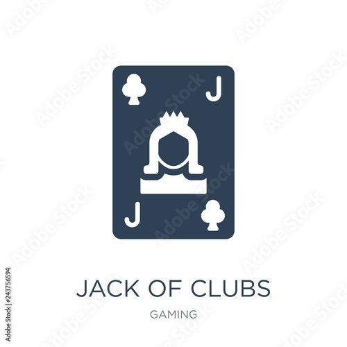 jack of clubs icon vector on white background, jack of clubs tre