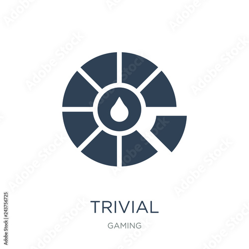 trivial icon vector on white background, trivial trendy filled i photo