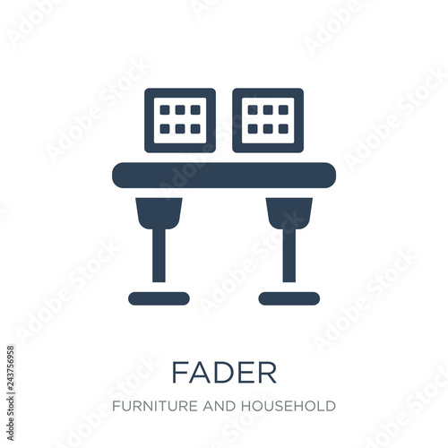 fader icon vector on white background, fader trendy filled icons