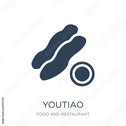 youtiao icon vector on white background, youtiao trendy filled i