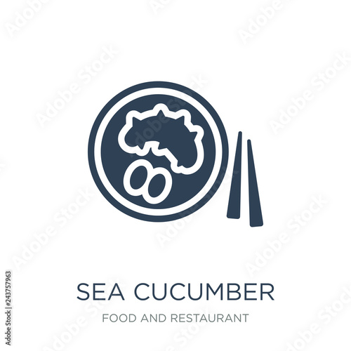 sea cucumber icon vector on white background, sea cucumber trend
