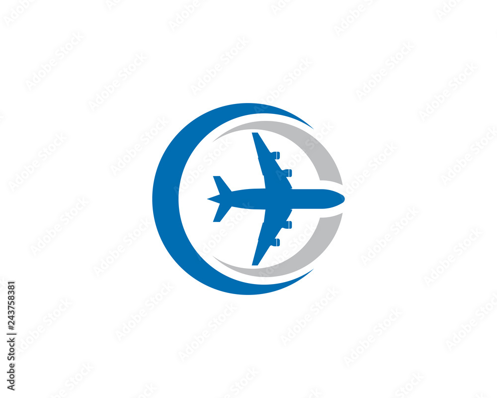 Fototapeta premium Airplane icon vector illustration design