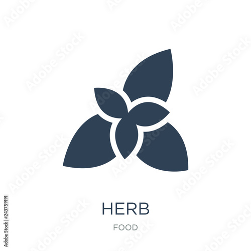 herb icon vector on white background, herb trendy filled icons f