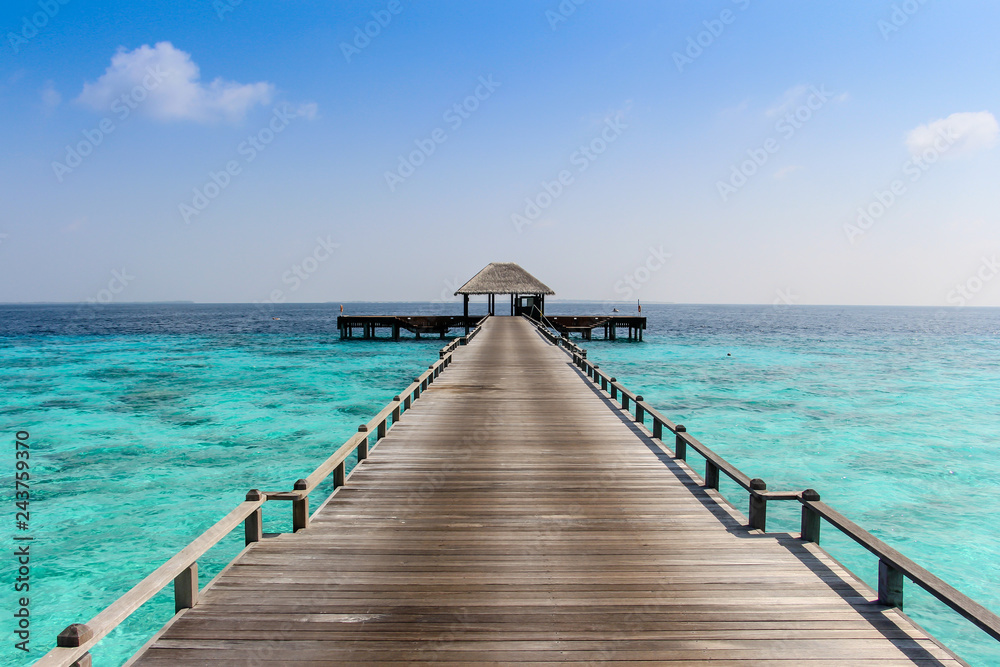 wooden jetty on the sea