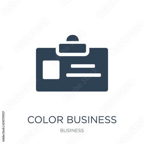 color business card icon vector on white background, color busin