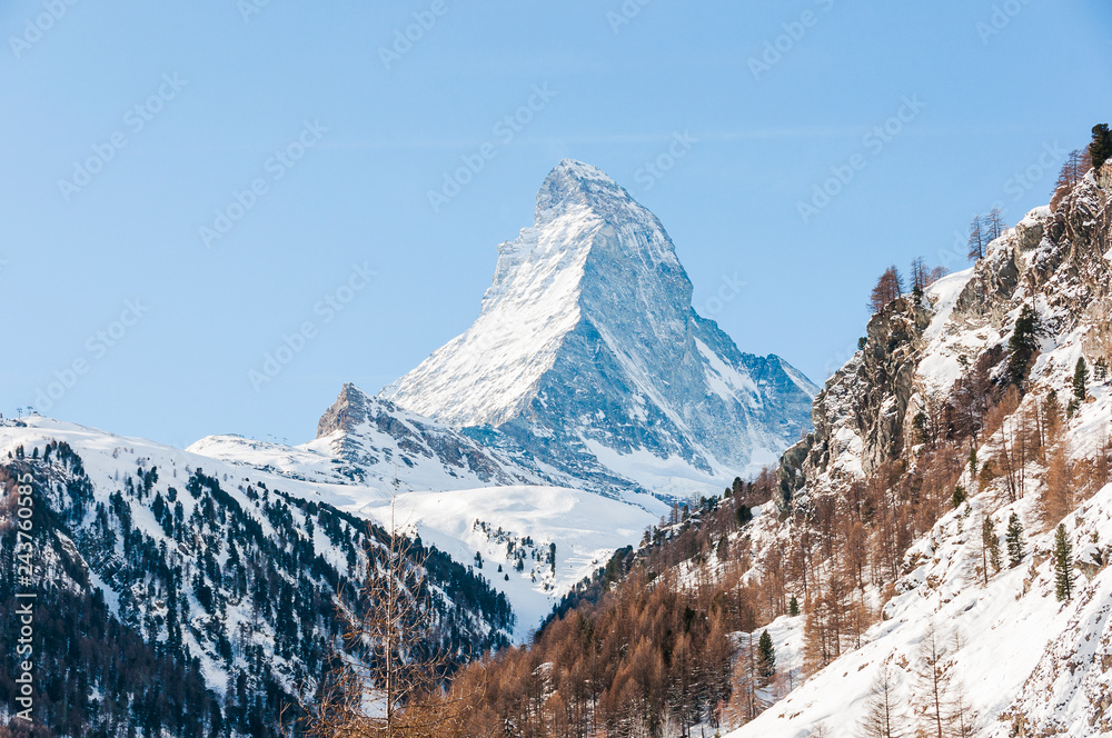 Zermatt, Furi, Zmutt, Matterhorn, Alpen, Walliser Berge, Wallis, Schweizer Alpen, Alpinismus, Winterwanderung, Winter, Schweiz