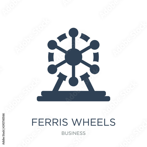 ferris wheels icon vector on white background, ferris wheels tre