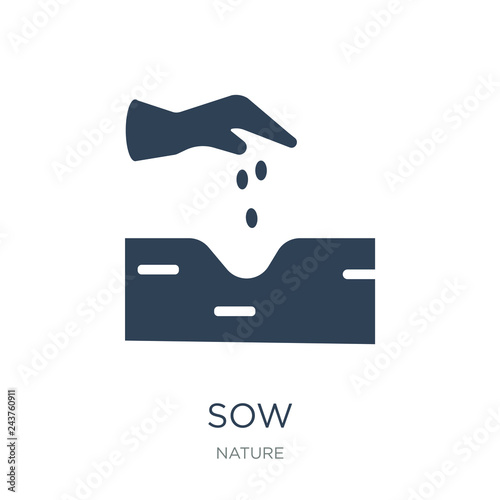 sow icon vector on white background, sow trendy filled icons fro