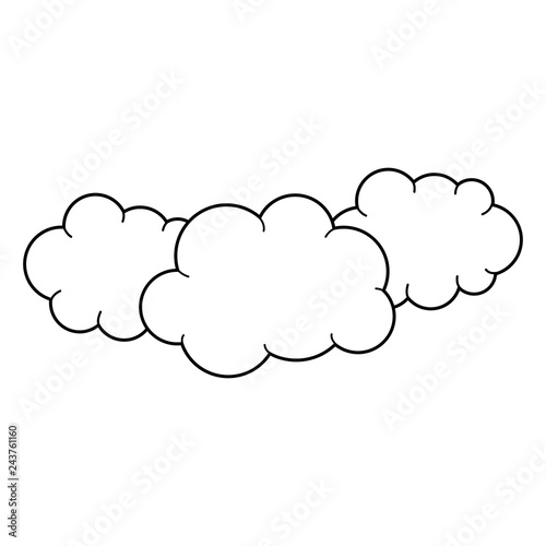 cute fairytale clouds icon