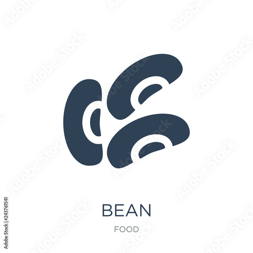 bean icon vector on white background  bean trendy filled icons f