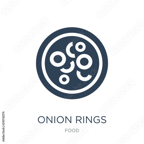 onion rings icon vector on white background, onion rings trendy