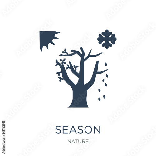 season icon vector on white background, season trendy filled ico