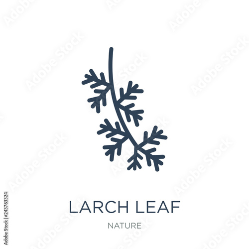 larch leaf icon vector on white background, larch leaf trendy fi