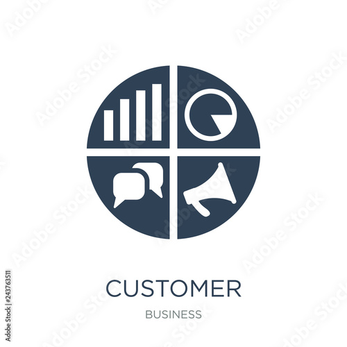 customer relationship management icon vector on white background