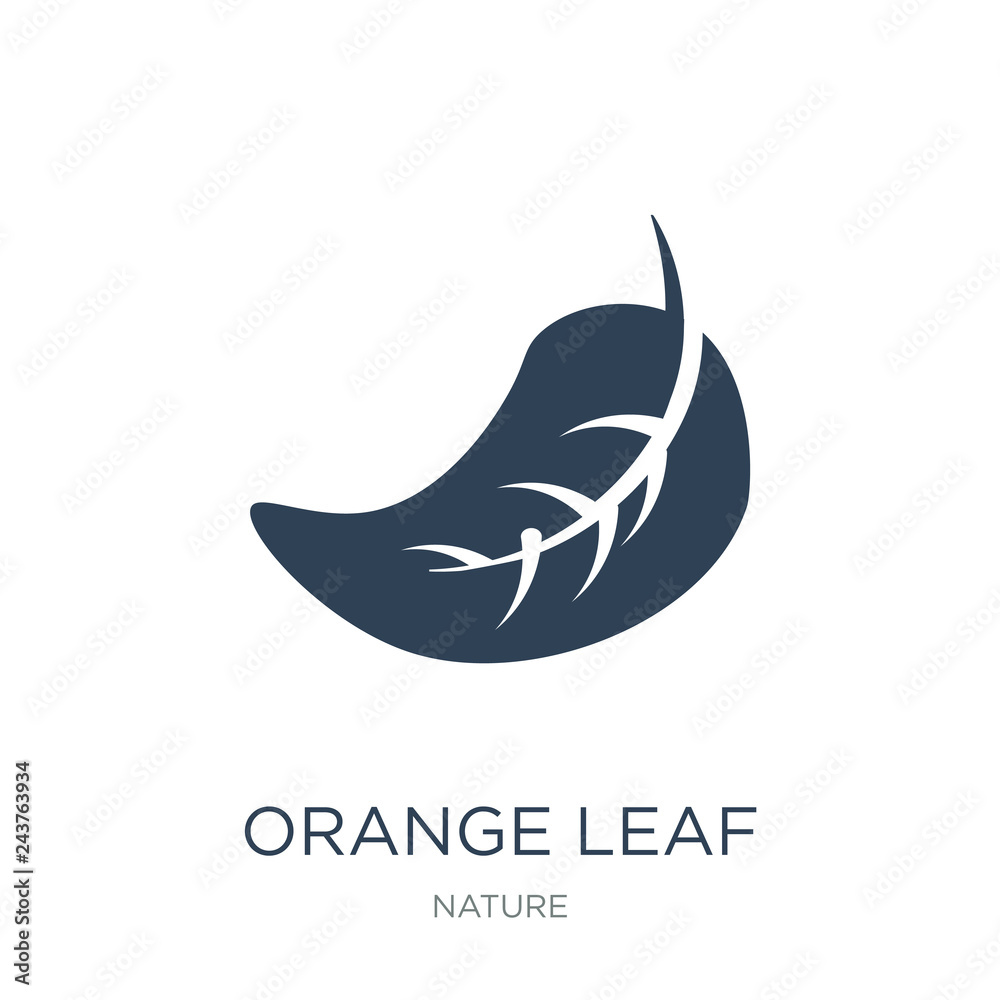 orange leaf icon vector on white background, orange leaf trendy orange leaf icon vector on white background, orange leaf trendy