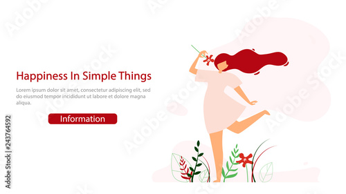Women Happy Lifestyle Vector Web Banner Template