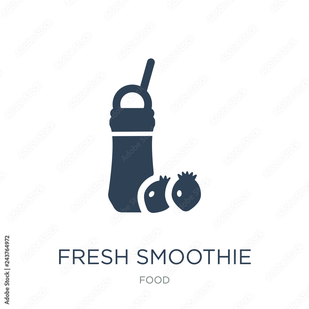 fresh smoothie icon vector on white background, fresh smoothie t