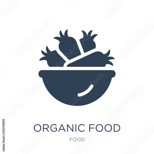 organic food icon vector on white background, organic food trend