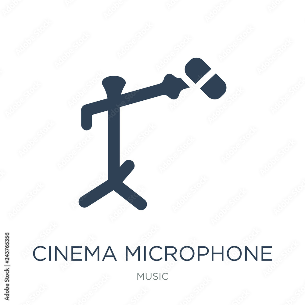 cinema microphone icon vector on white background, cinema microp