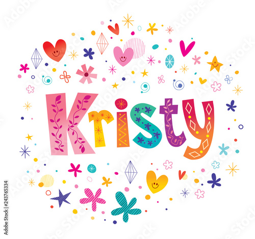 Kristy - girls name decorative lettering type design