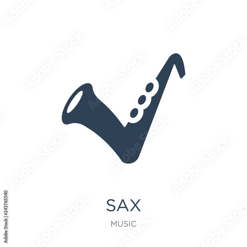 sax icon vector on white background, sax trendy filled icons fro