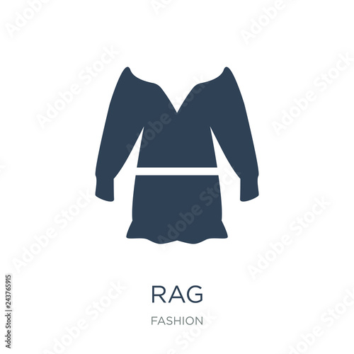 rag icon vector on white background, rag trendy filled icons fro