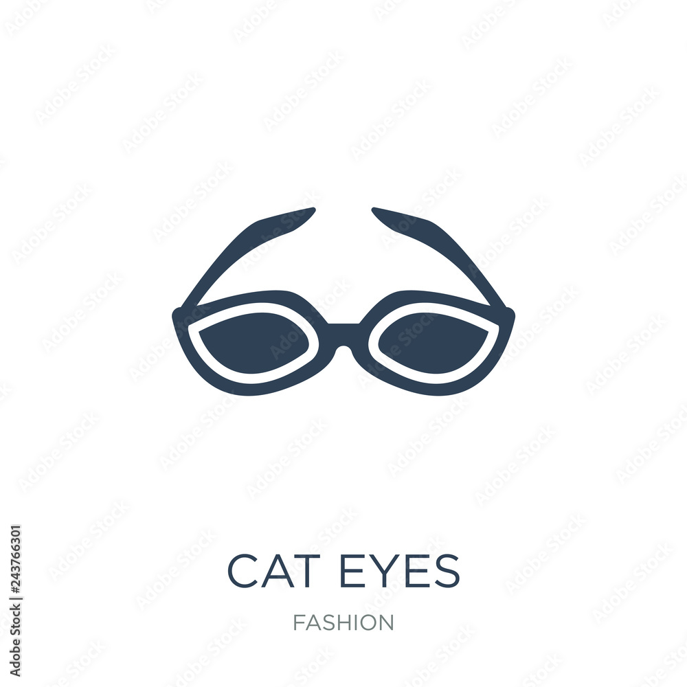 cat eyes icon vector on white background, cat eyes trendy filled cat eyes icon vector on white background, cat eyes trendy filled