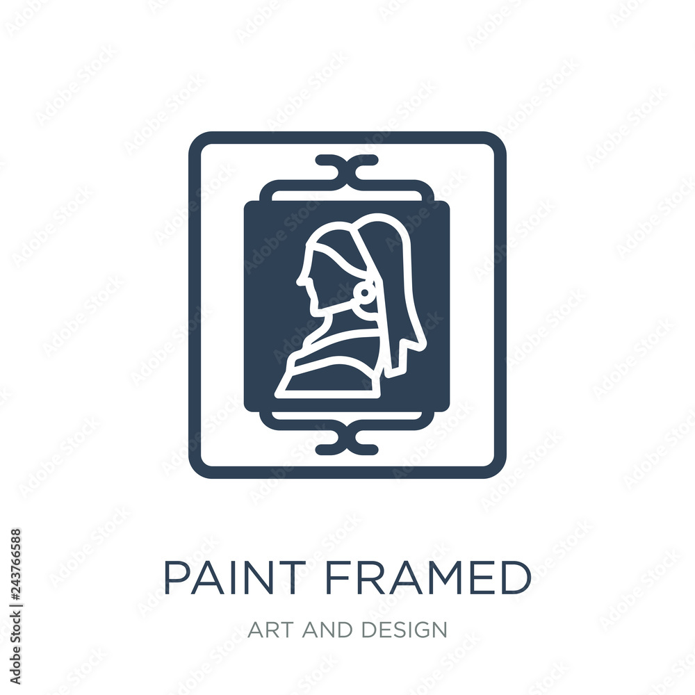 paint framed icon vector on white background, paint framed trend paint framed icon vector on white background, paint framed trend