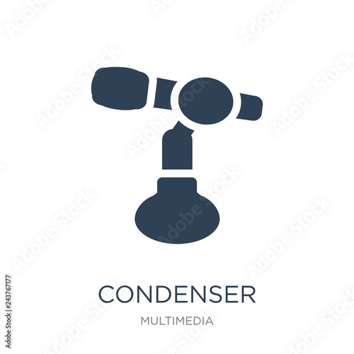 condenser icon vector on white background, condenser trendy fill
