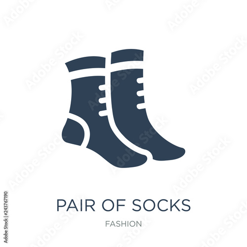 pair of socks icon vector on white background, pair of socks tre