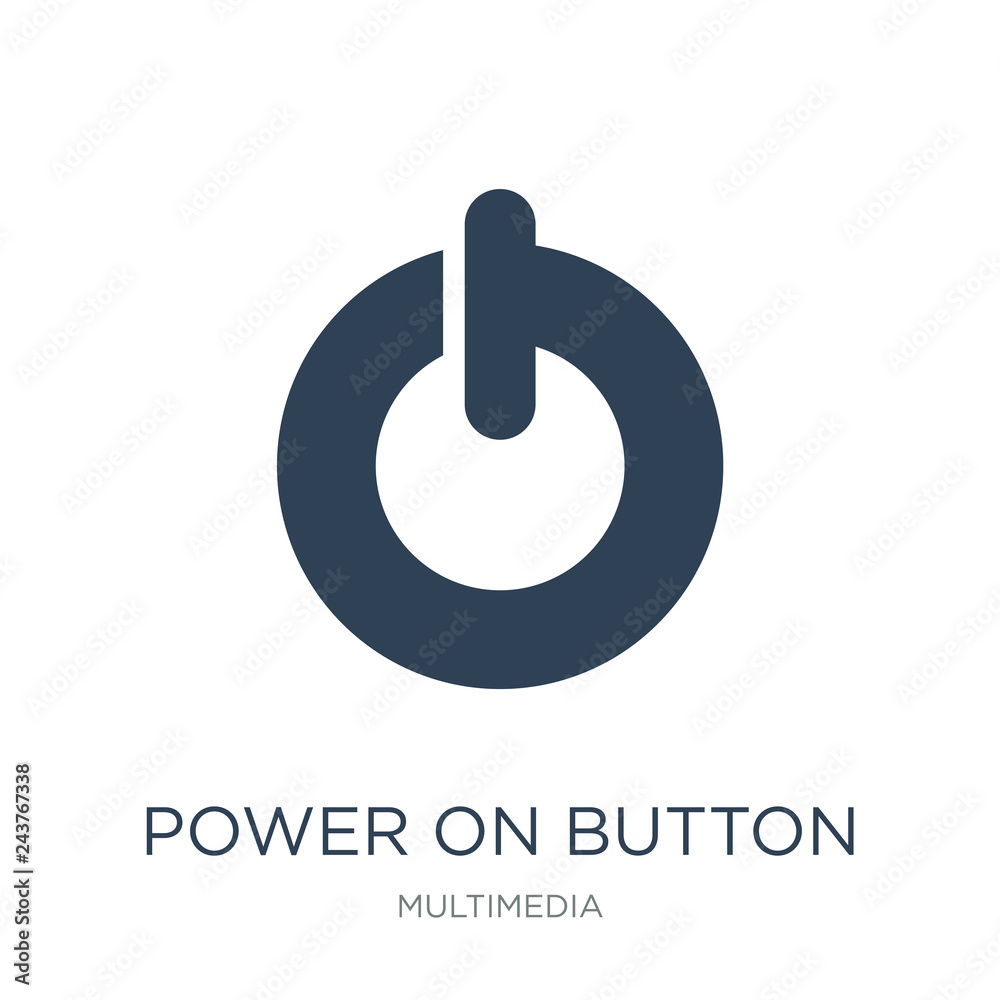 power on button icon vector on white background, power on button power on button icon vector on white background, power on button