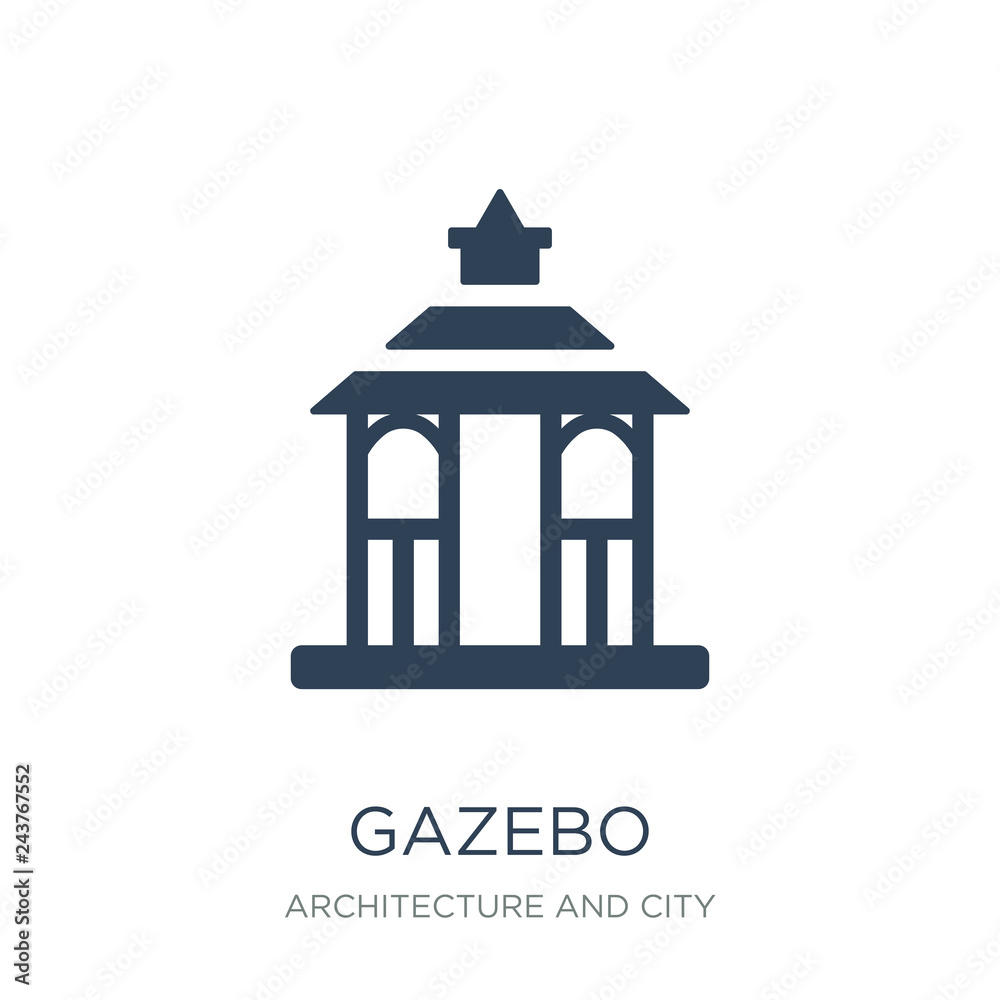 gazebo icon vector on white background, gazebo trendy filled ico Stock ...