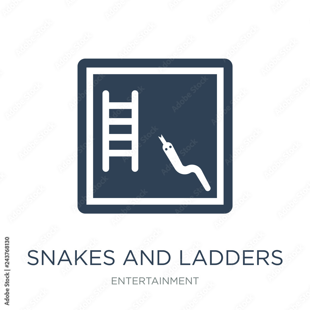 snakes and ladders icon vector on white background, snakes and l Stock ...
