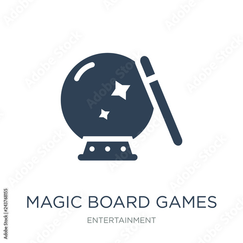 magic board games icon vector on white background, magic board g